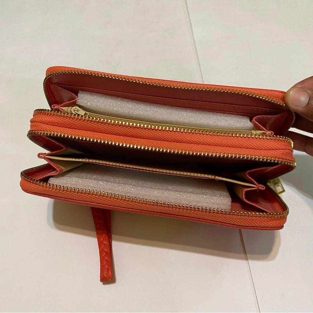 Michael Kors Coral Wristlet with Gold Accents